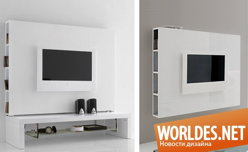 дизайн мебели, панель для установки телевизора на стене, панель для телевизора